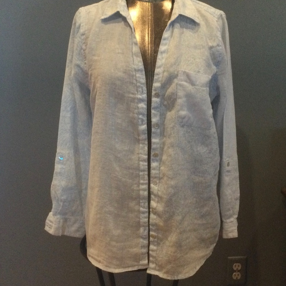 C&C California 100% Linen Blouse
